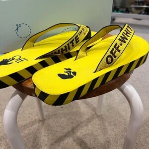 Off-White Virgil Abloh Yellow and Black Sandals